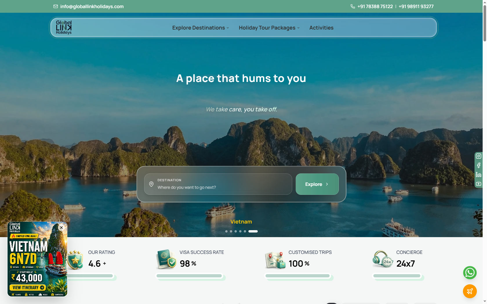 Globel Link Holidays case study
