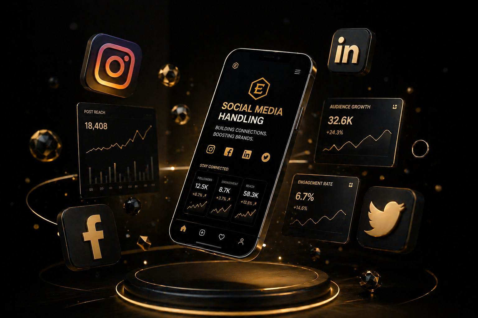 The Bishop chess piece — Social Media Handling